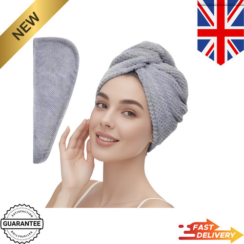 Grey microfiber hair - hair, towel