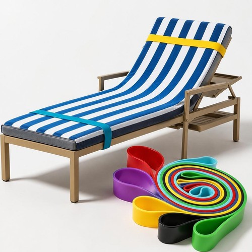 6pcs elastic beach towel - elastic,