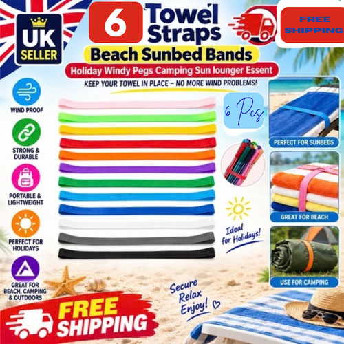 Towel straps beach - 6x,
