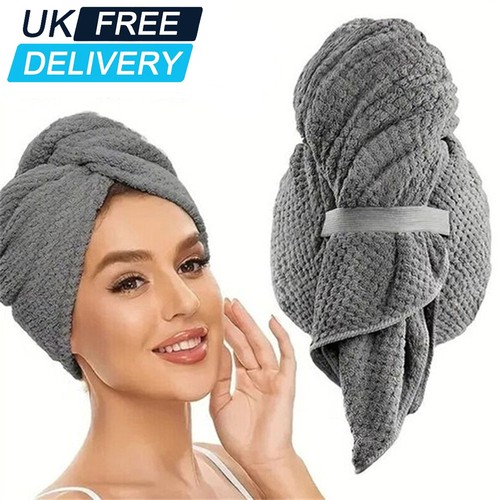 Large hair drying towel wrap - large,